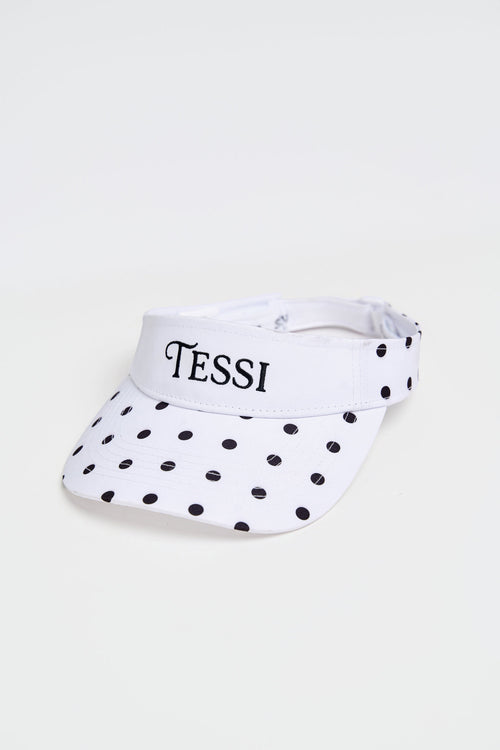 Essential Style Visor in White Polka Dot
