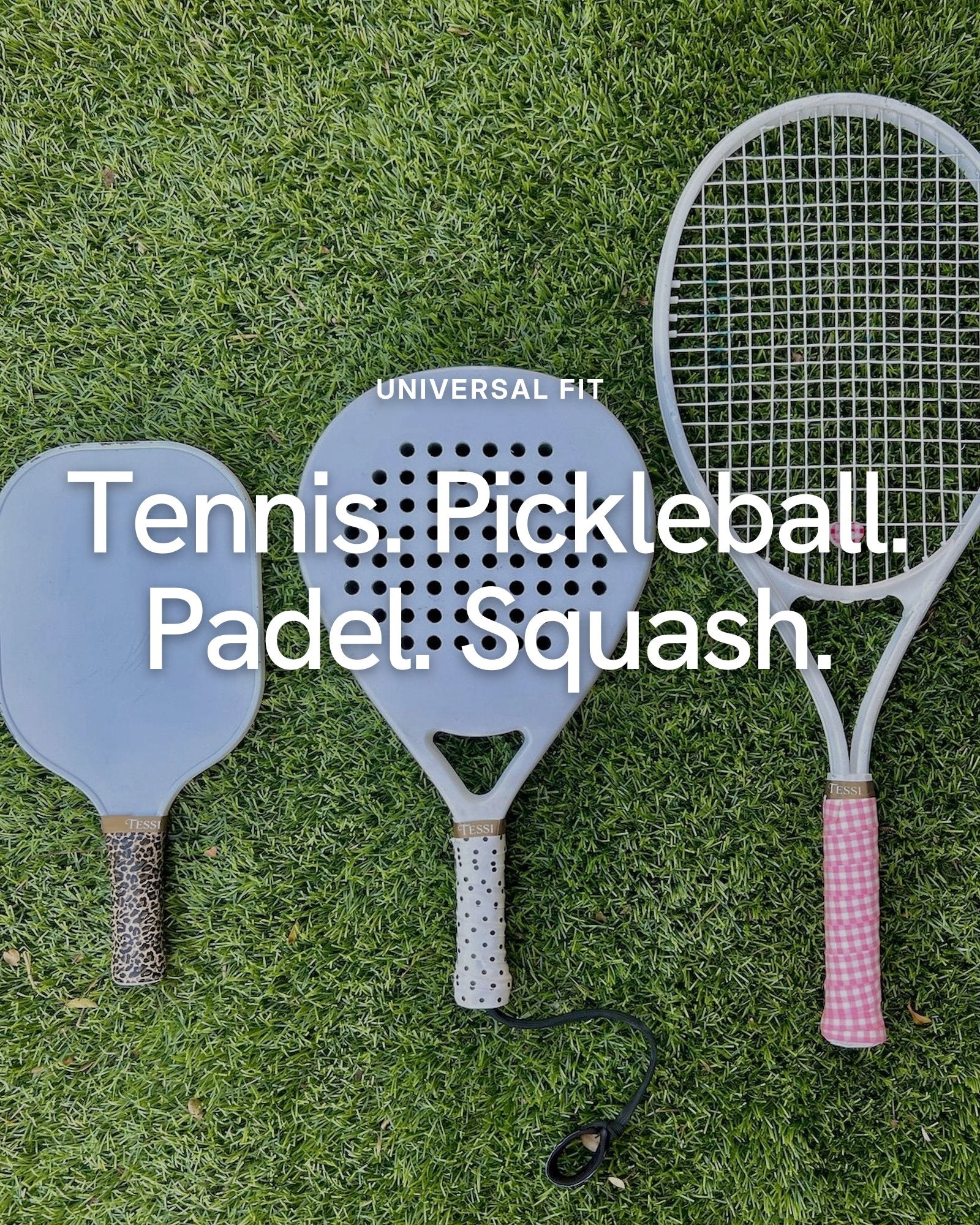 TESSI Tennis Racket Pickleball Paddle Overgrip 3-Pack