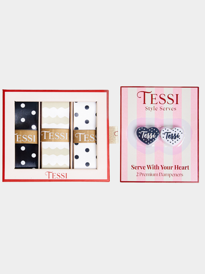 The Tennis Set: TESSI overgrips and dampeners in a matching pattern
