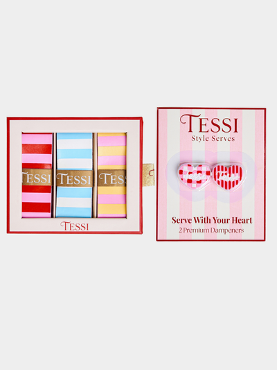 The Tennis Set: TESSI overgrips and dampeners in a matching pattern