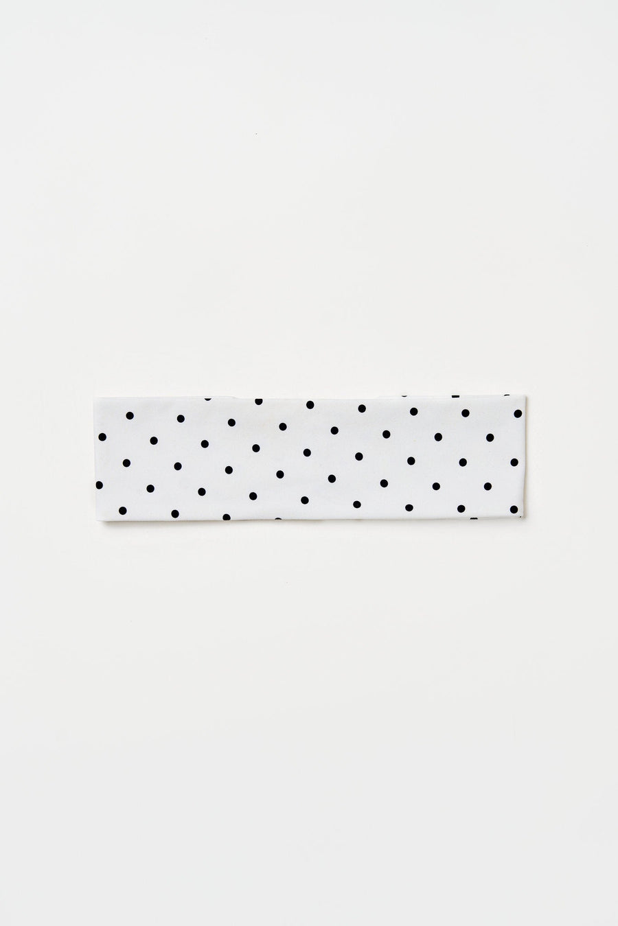 Performance Non-Slip Headband in White Polka Dot