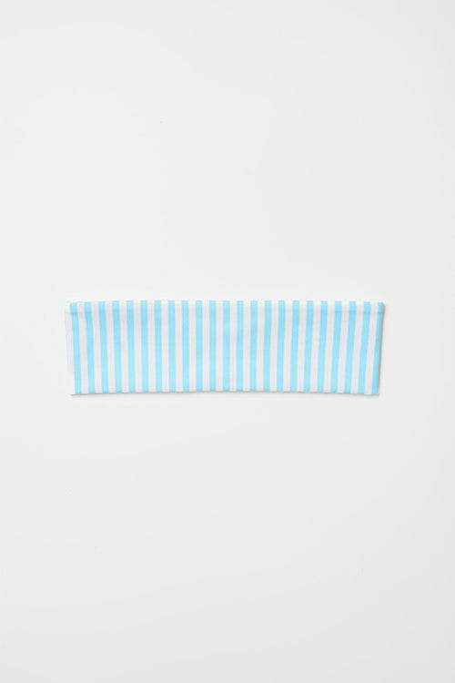 Performance Non-Slip Headband in Blue and White Stripe