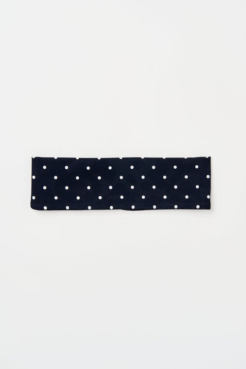Performance Non-Slip Headband in Black Polka Dot