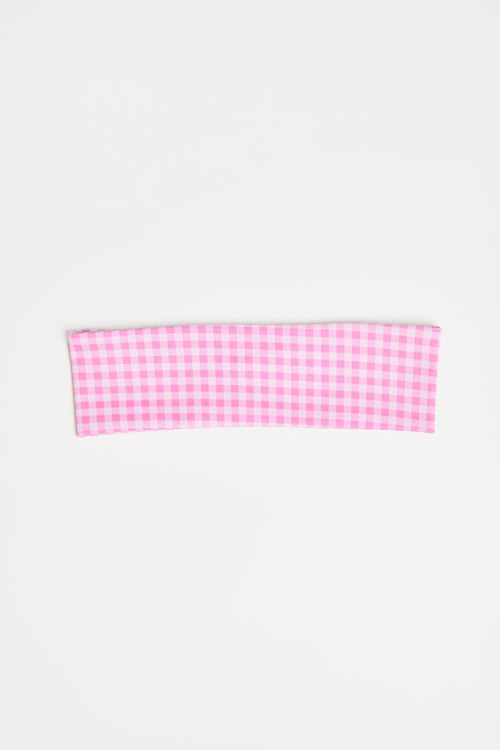 Pink Gingham headband