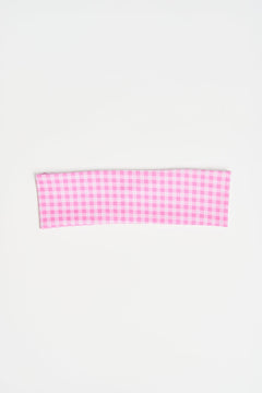 Performance Non-Slip Headband in Pink Gingham
