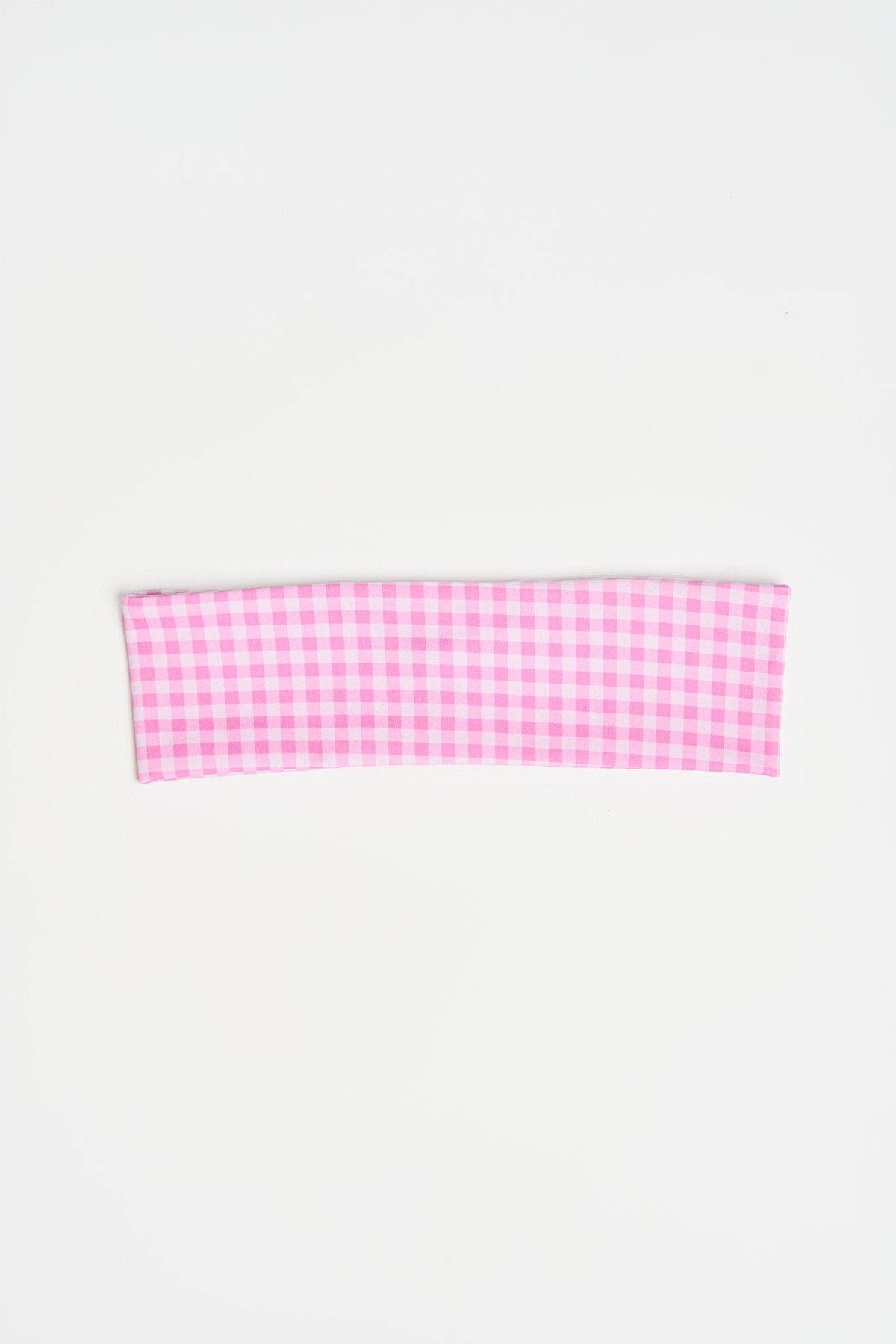 Pink Gingham headband
