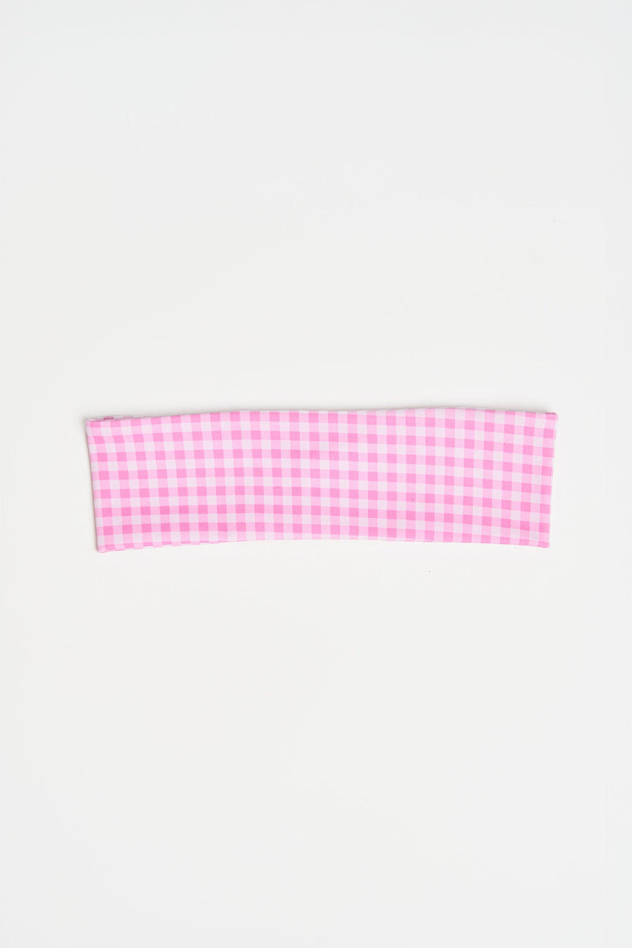 Performance Non-Slip Headband in Pink Gingham