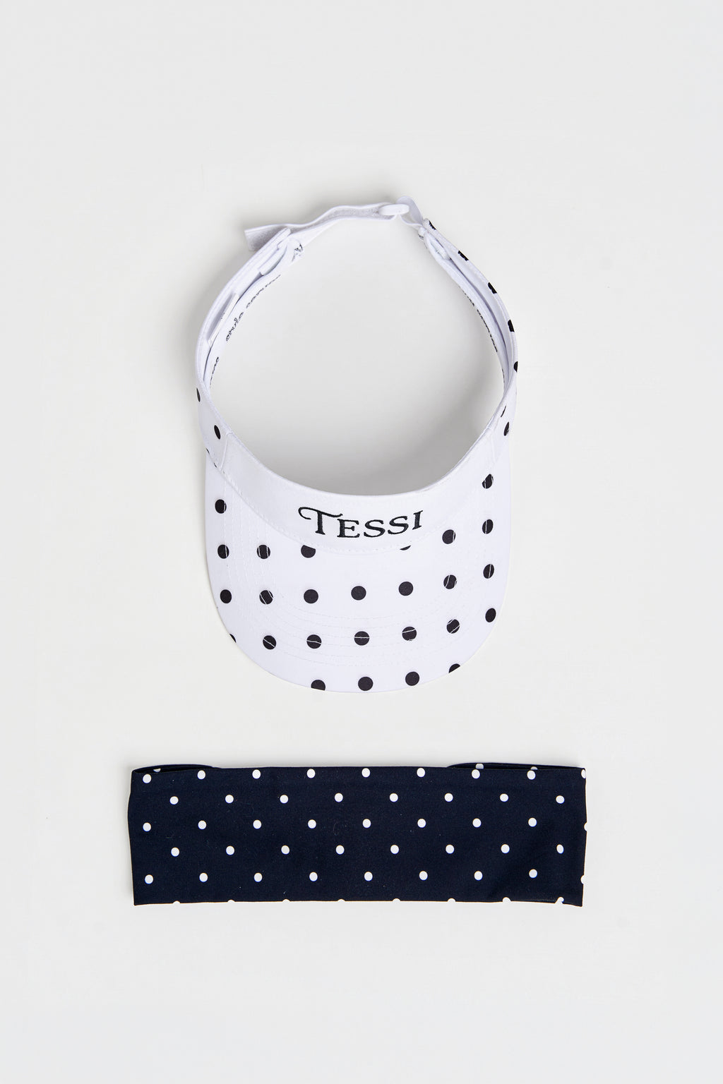 The Hair Duo: a TESSI visor and headband in matching patterns