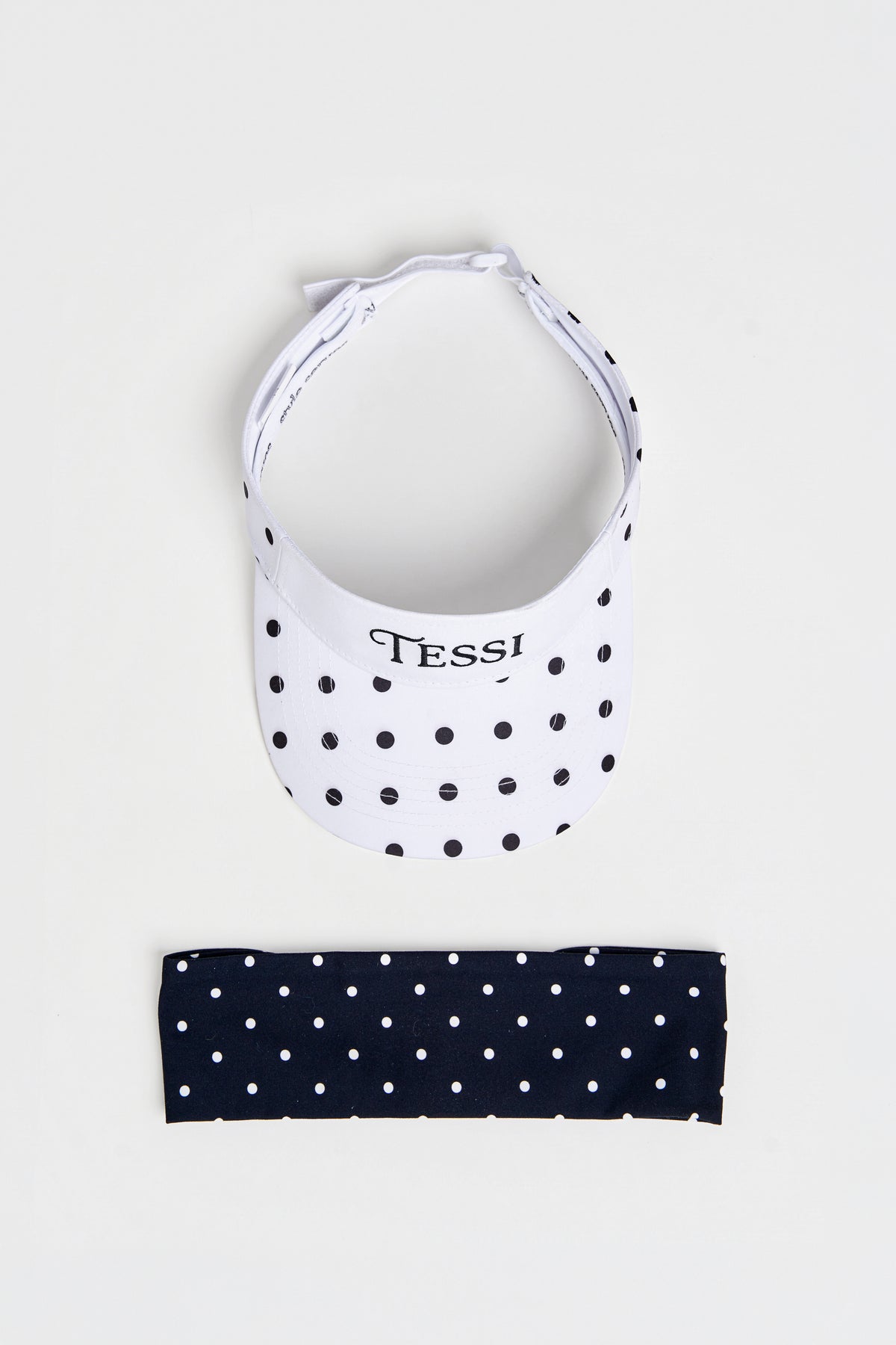 The Hair Duo: a TESSI visor and headband in matching patterns