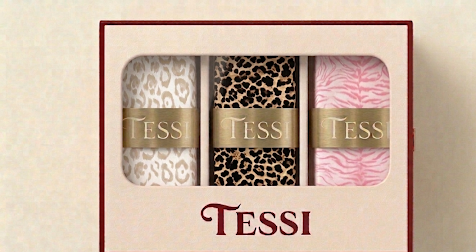 TESSI Animal Print overgrip 3-pack packaging
