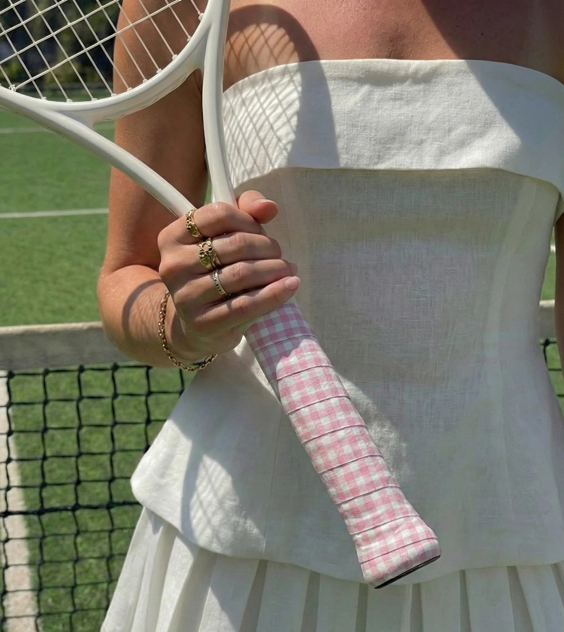 TESSI pink gingham overgrip — the it-could-look-like-this reveal